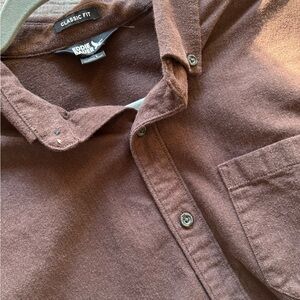 Men’s Eddie Bauer Brown Casual Button Down Flannel Shirt